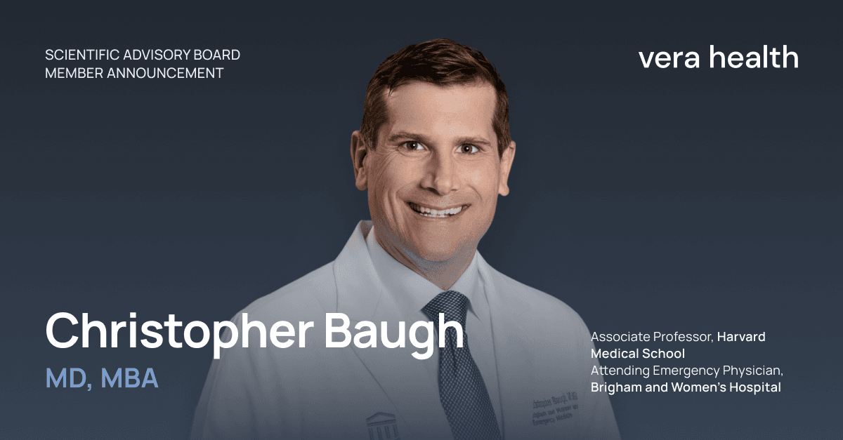 Vera Health welcomes Dr. Christopher Baugh of Harvard Medical School to their Scientific Advisory Board