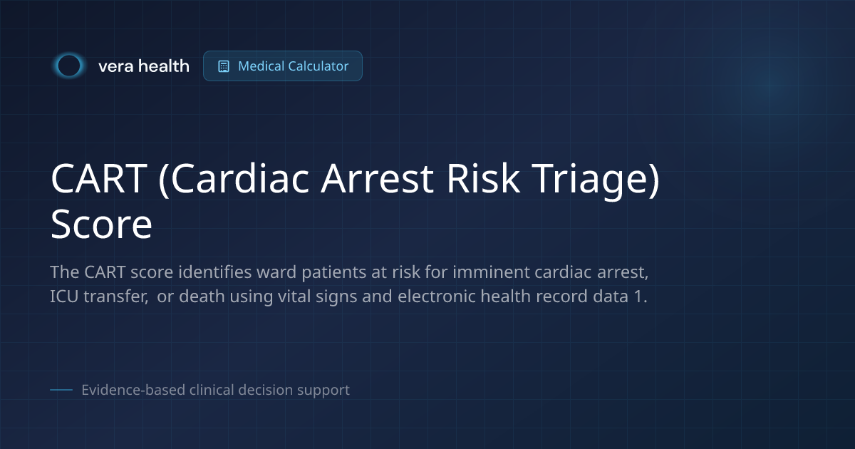 CART (Cardiac Arrest Risk Triage) Score - Medical Calculator - Vera