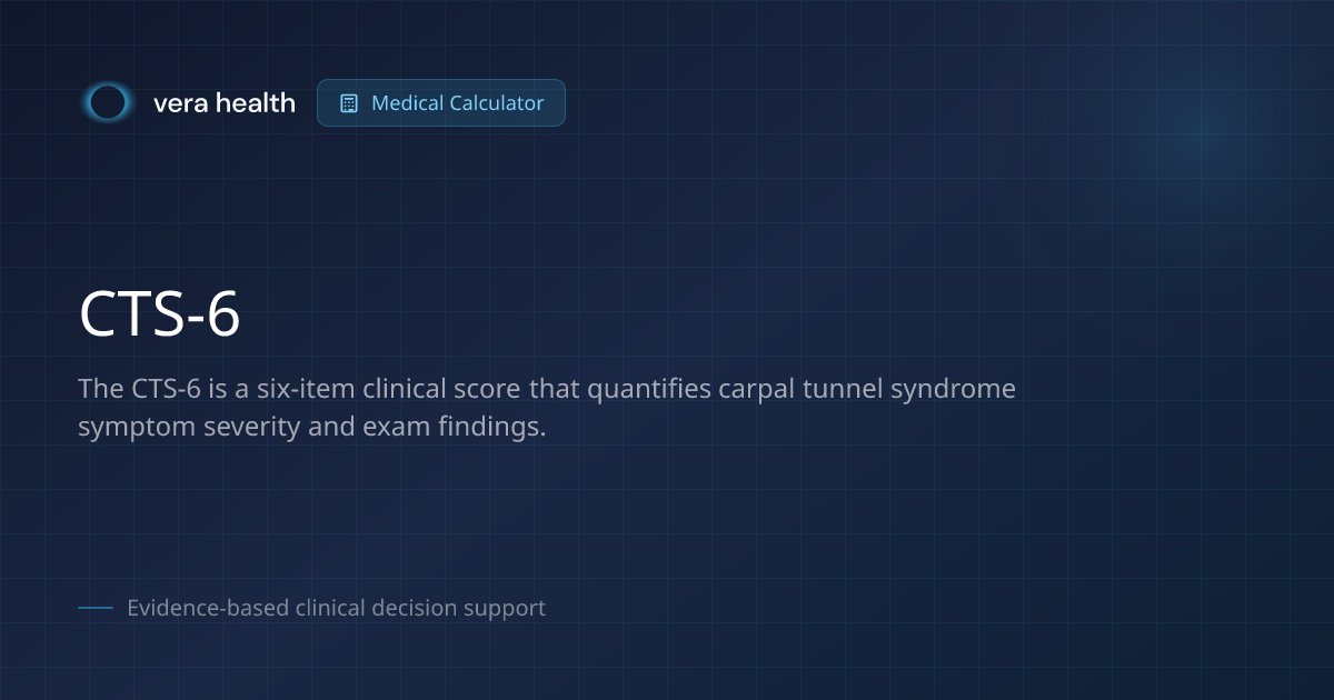 CTS-6 - Medical Calculator - Vera