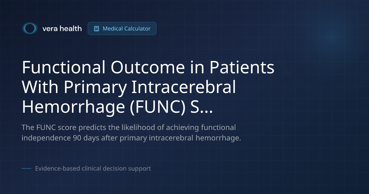 Functional Outcome in Patients With Primary Intracerebral Hemorrhage ...