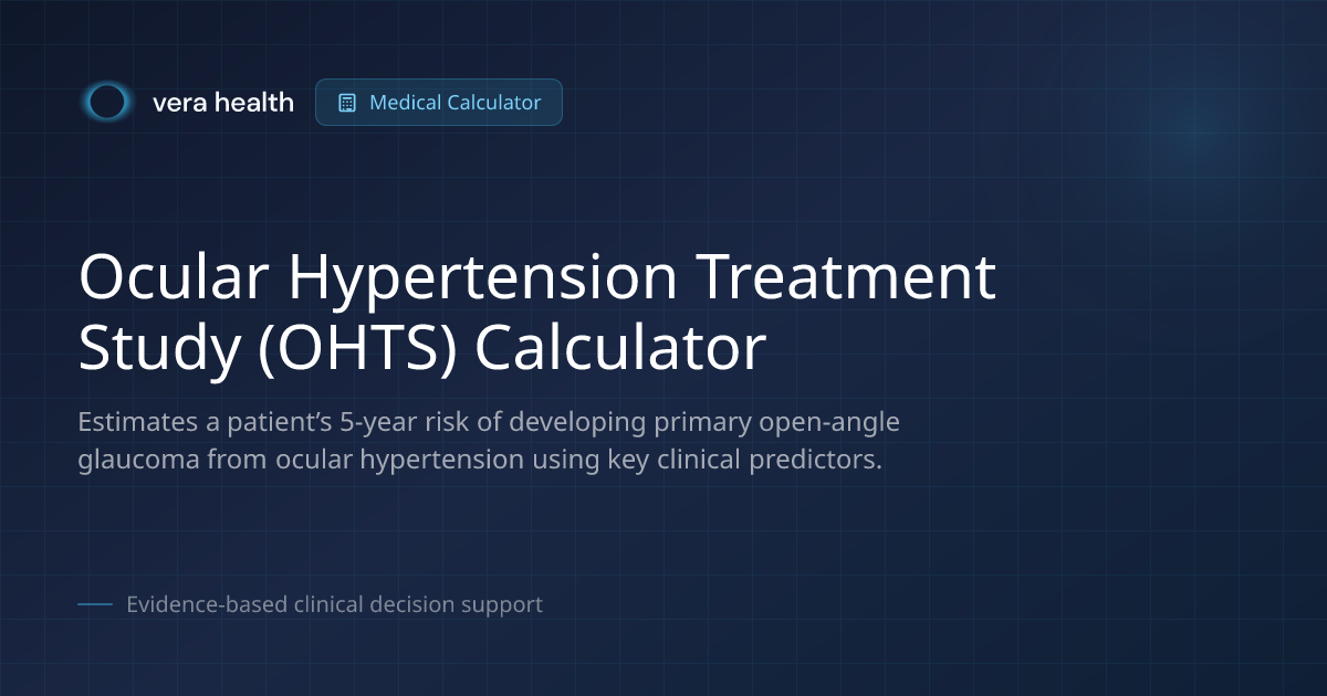 Ocular Hypertension Treatment Study (OHTS) Calculator - Medical ...