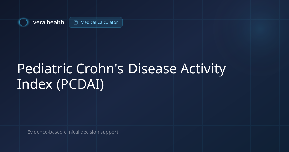 Pediatric Crohn's Disease Activity Index (PCDAI) - Medical Calculator ...