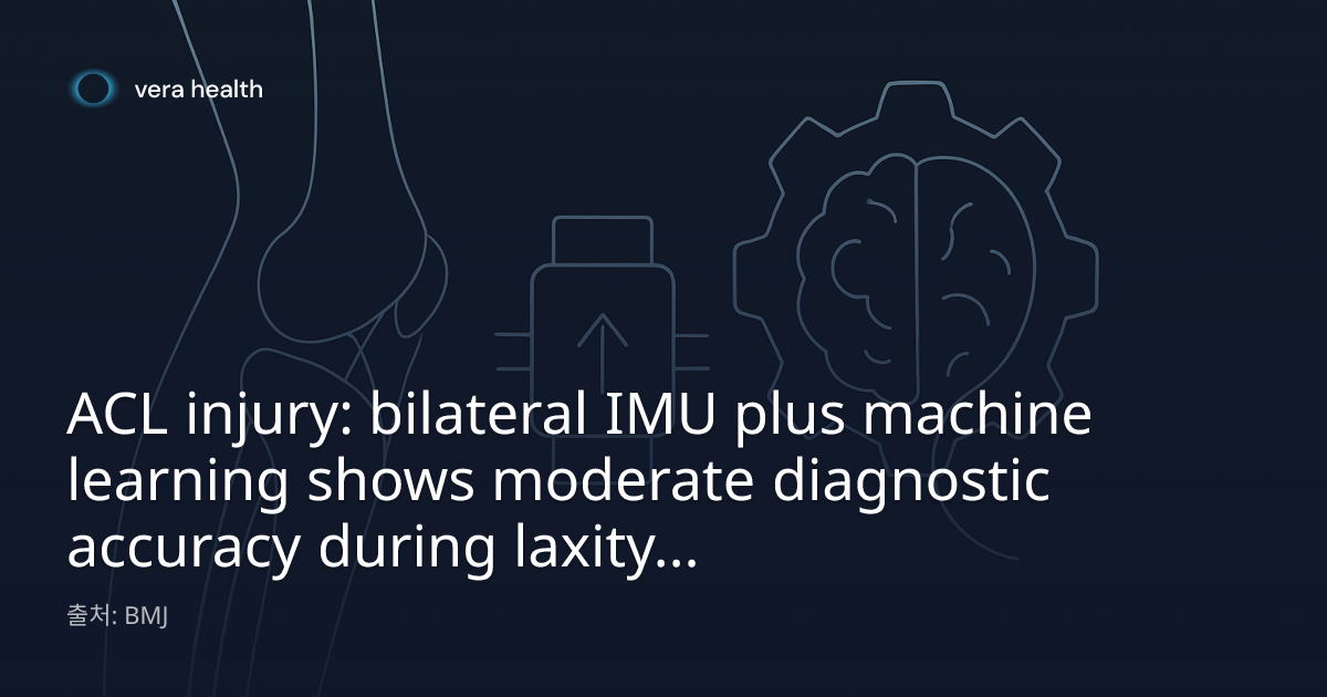 ACL injury: bilateral IMU plus machine learning shows moderate ...