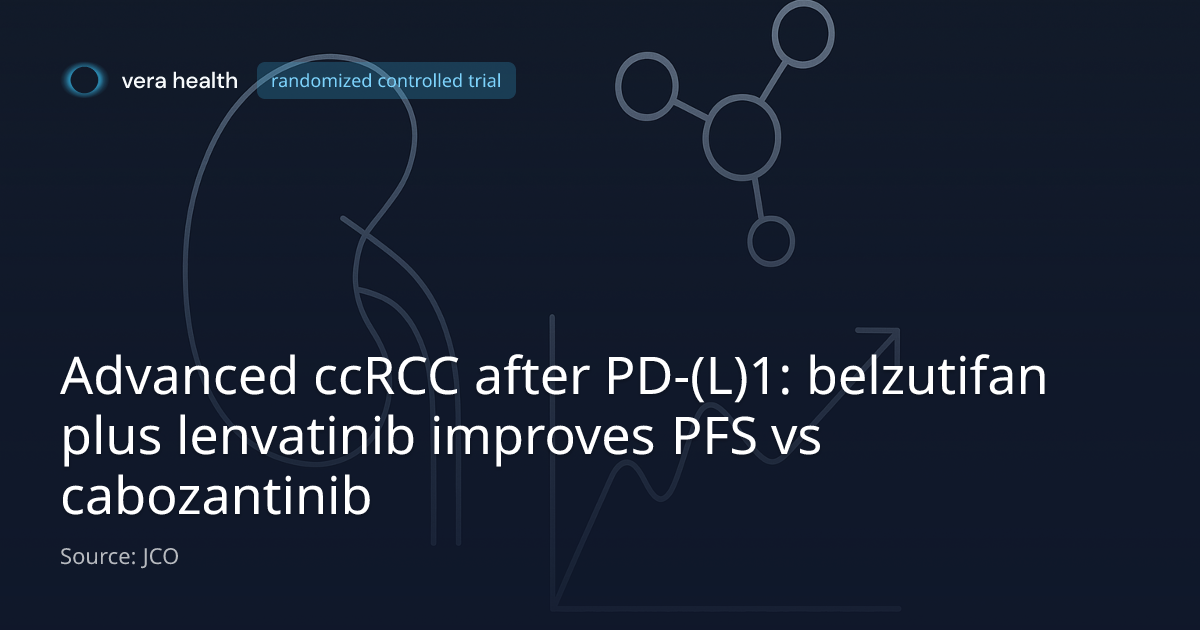 Advanced ccRCC after PD-(L)1: belzutifan plus lenvatinib improves PFS ...