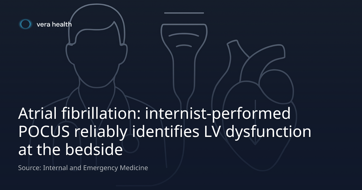 Atrial fibrillation: internist-performed POCUS reliably identifies LV ...