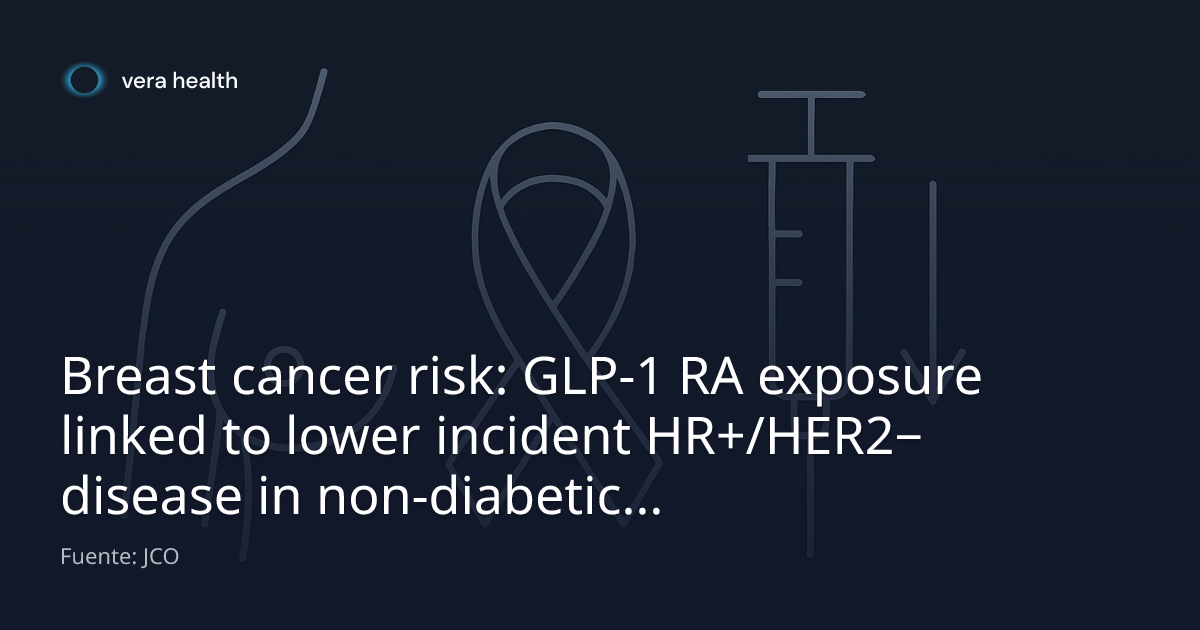 glp-1 and breast cancer risk Breast cancer risk: GLP-1 RA exposure linked to lower incident HR+/HER2−  disease in non-diabetic women