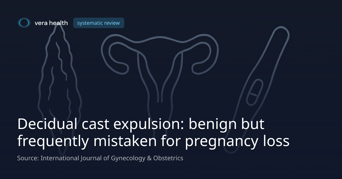 Decidual cast expulsion: benign but frequently mistaken for pregnancy ...