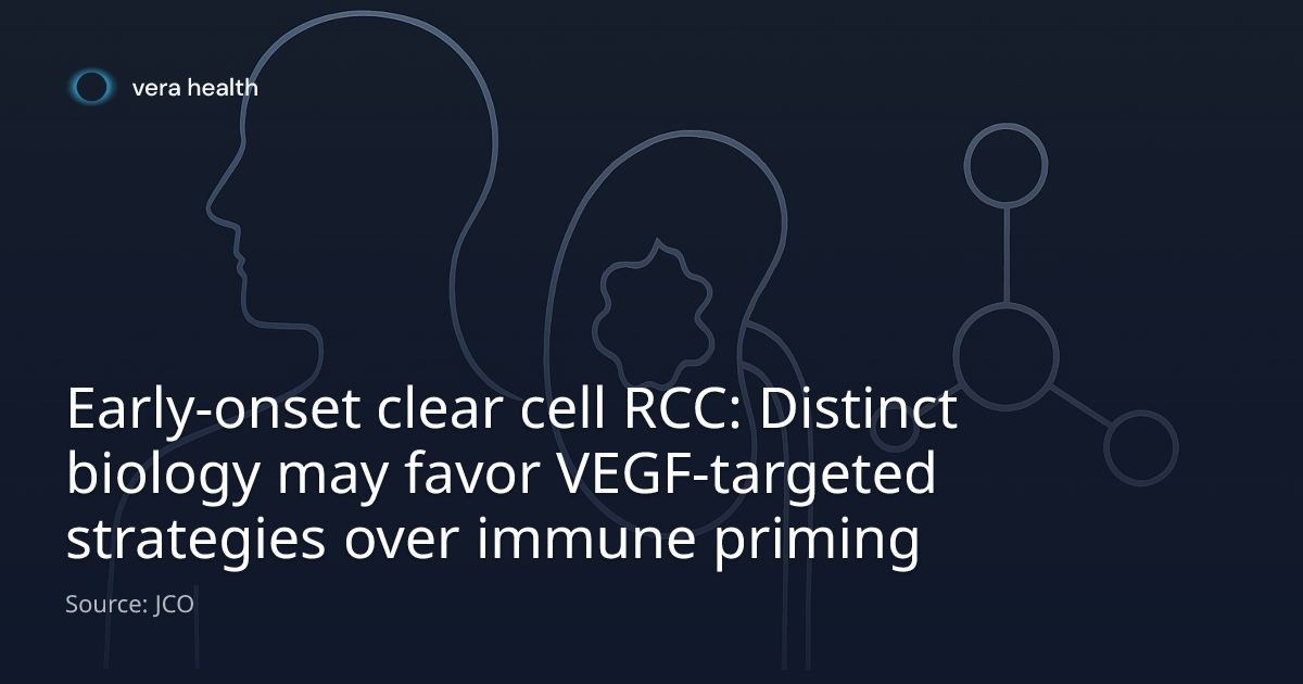 Early-onset clear cell RCC: Distinct biology may favor VEGF-targeted ...