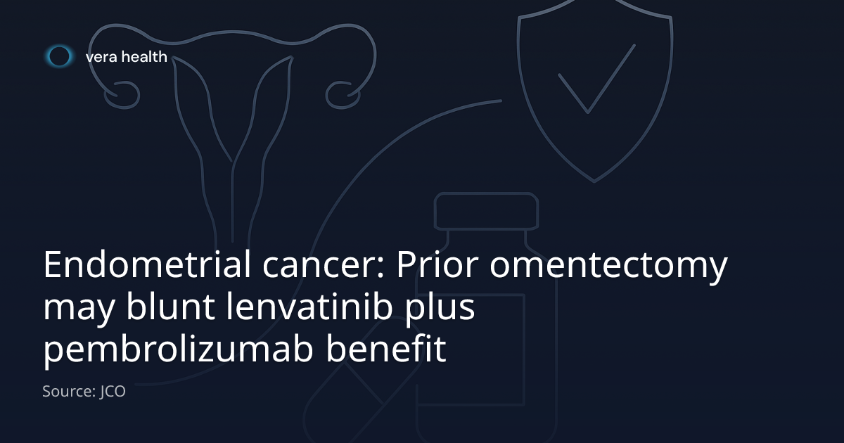 Endometrial cancer: Prior omentectomy may blunt lenvatinib plus ...