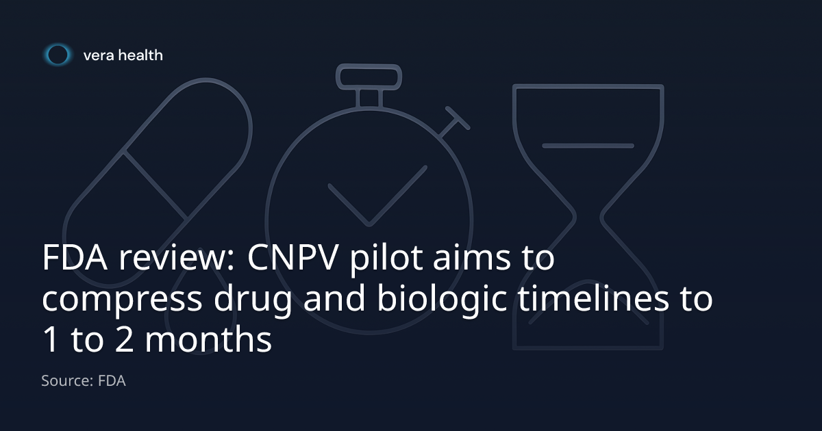 FDA review: CNPV pilot aims to compress drug and biologic timelines to ...