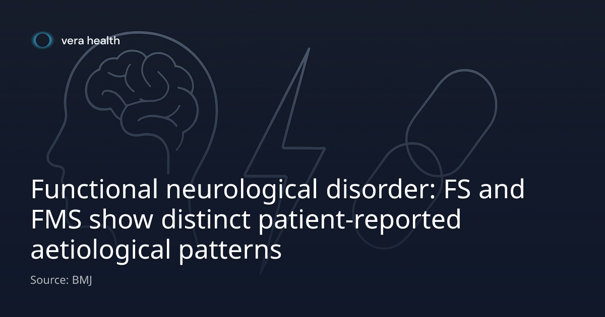 Functional neurological disorder: FS and FMS show distinct patient ...
