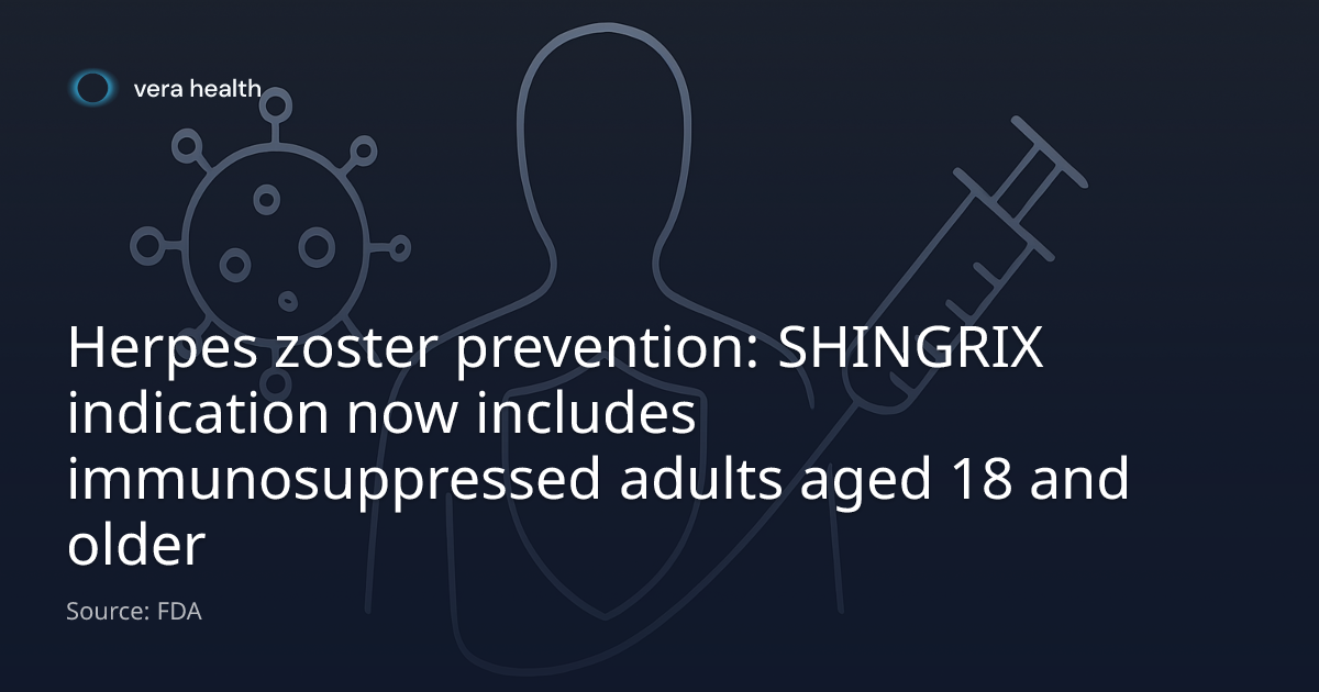Herpes zoster prevention: SHINGRIX indication now includes ...