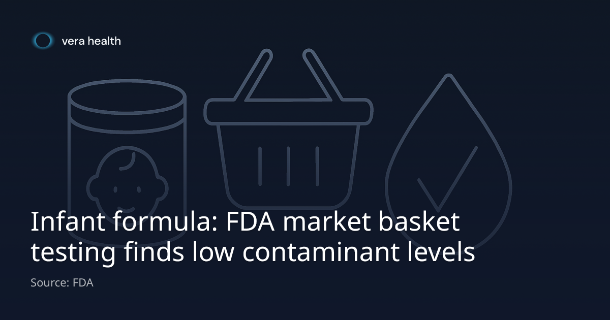 Infant formula: FDA market basket testing finds low contaminant levels ...