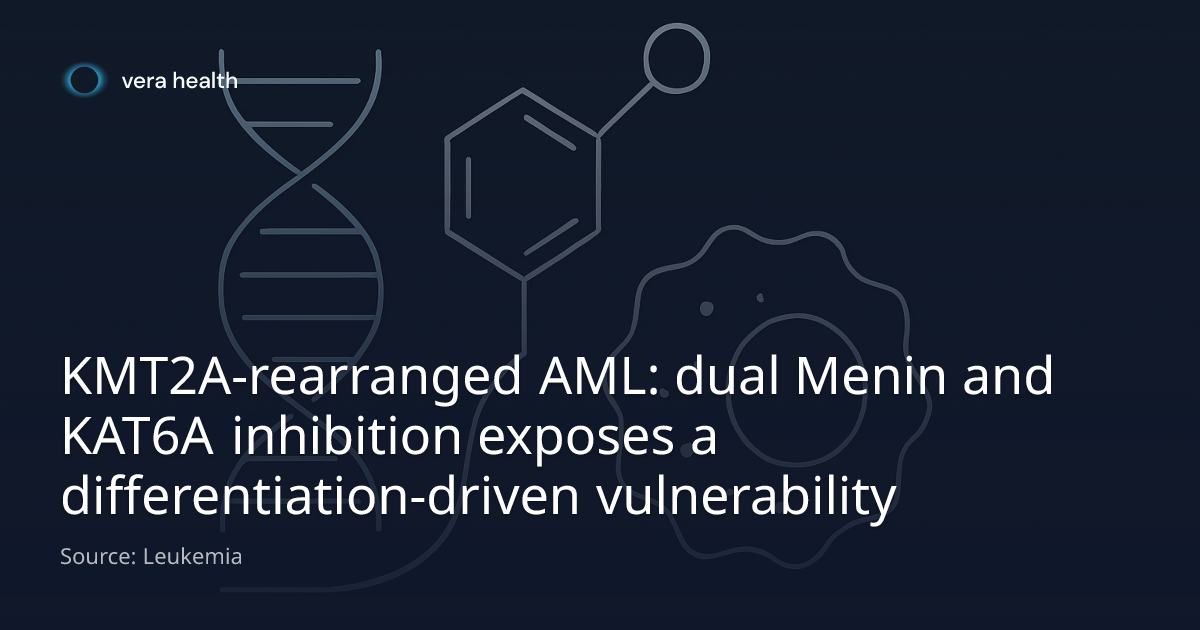 KMT2A-rearranged AML: dual Menin and KAT6A inhibition exposes a ...