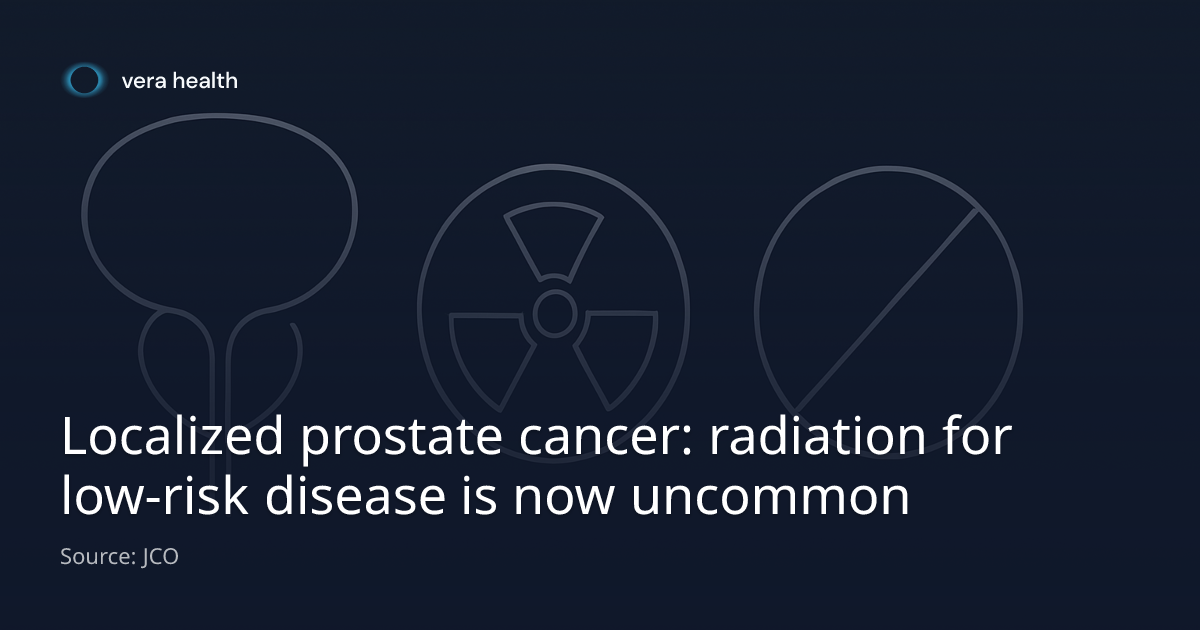 Localized prostate cancer: radiation for low-risk disease is now ...