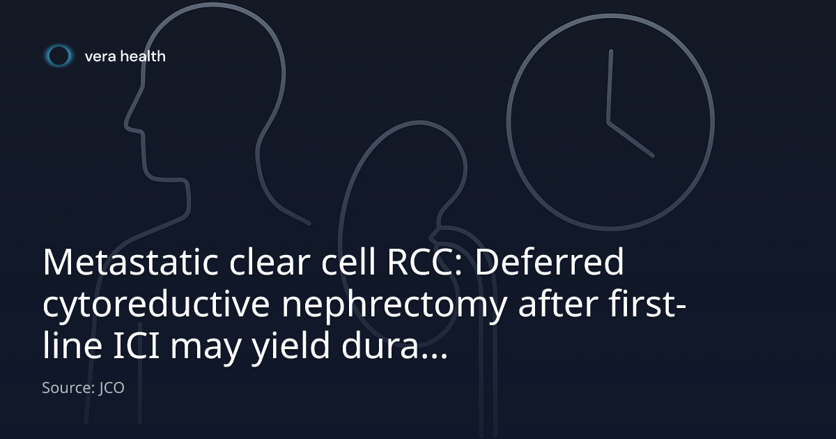 Metastatic clear cell RCC: Deferred cytoreductive nephrectomy after ...