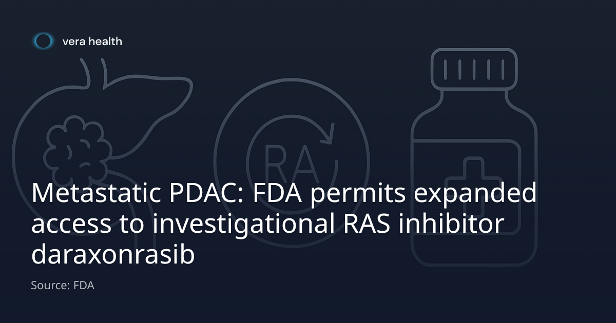 Metastatic PDAC: FDA permits expanded access to investigational RAS ...