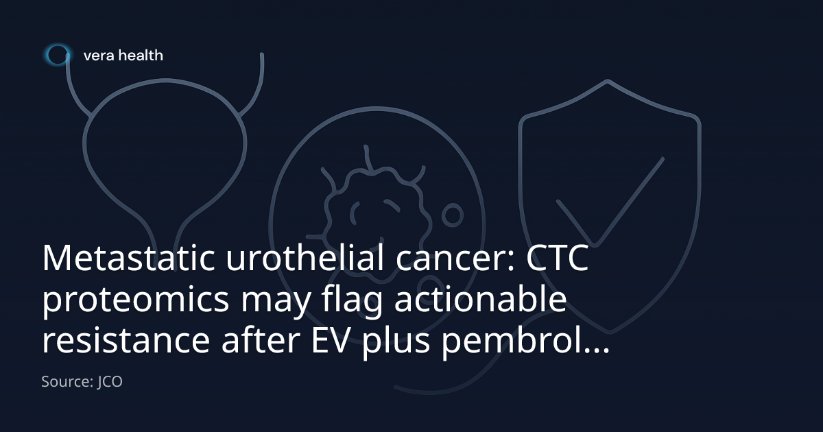 Metastatic urothelial cancer: CTC proteomics may flag actionable ...
