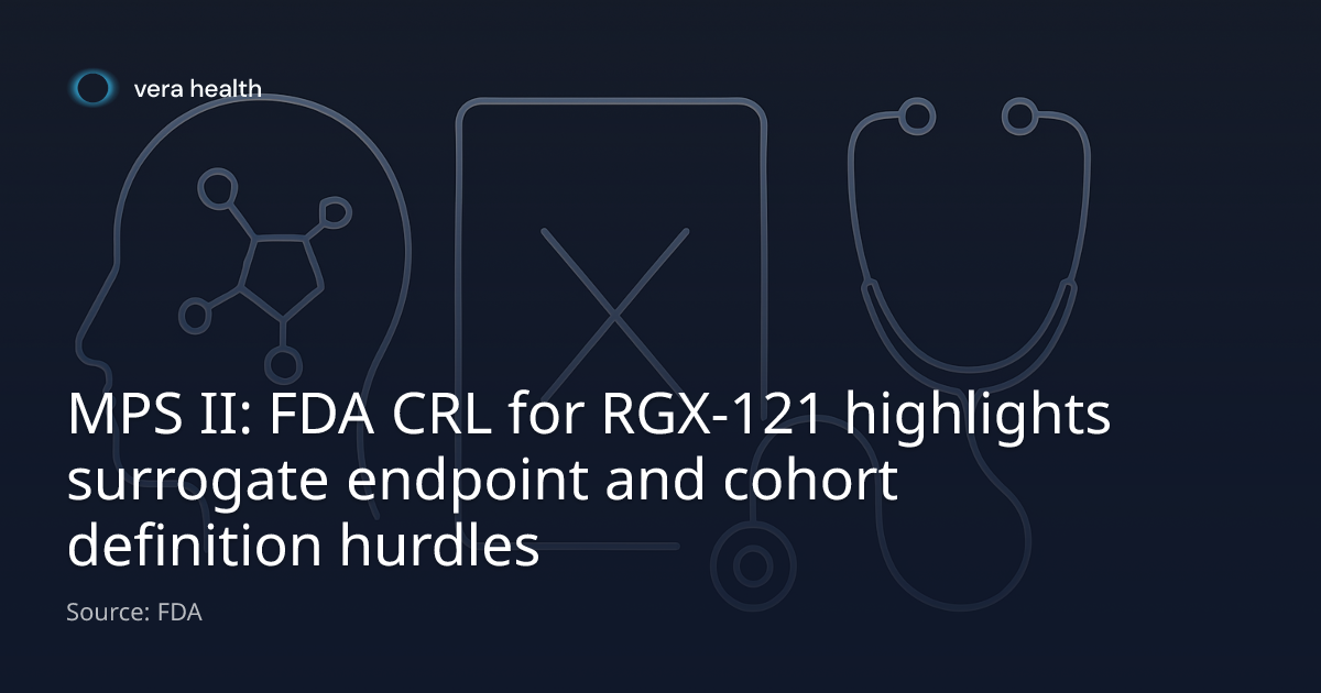 MPS II: FDA CRL for RGX-121 highlights surrogate endpoint and cohort ...