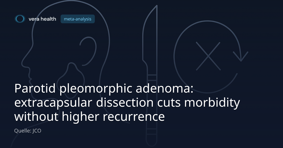 Parotid pleomorphic adenoma: extracapsular dissection cuts morbidity ...