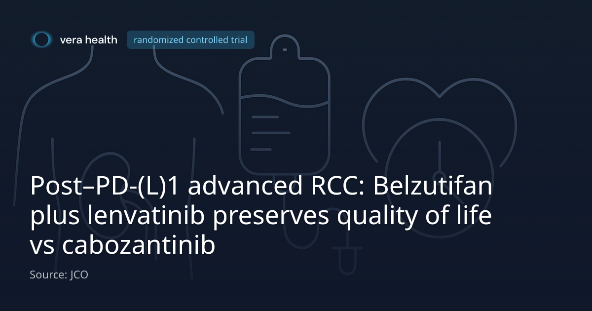 Post–PD-(L)1 advanced RCC: Belzutifan plus lenvatinib preserves quality ...