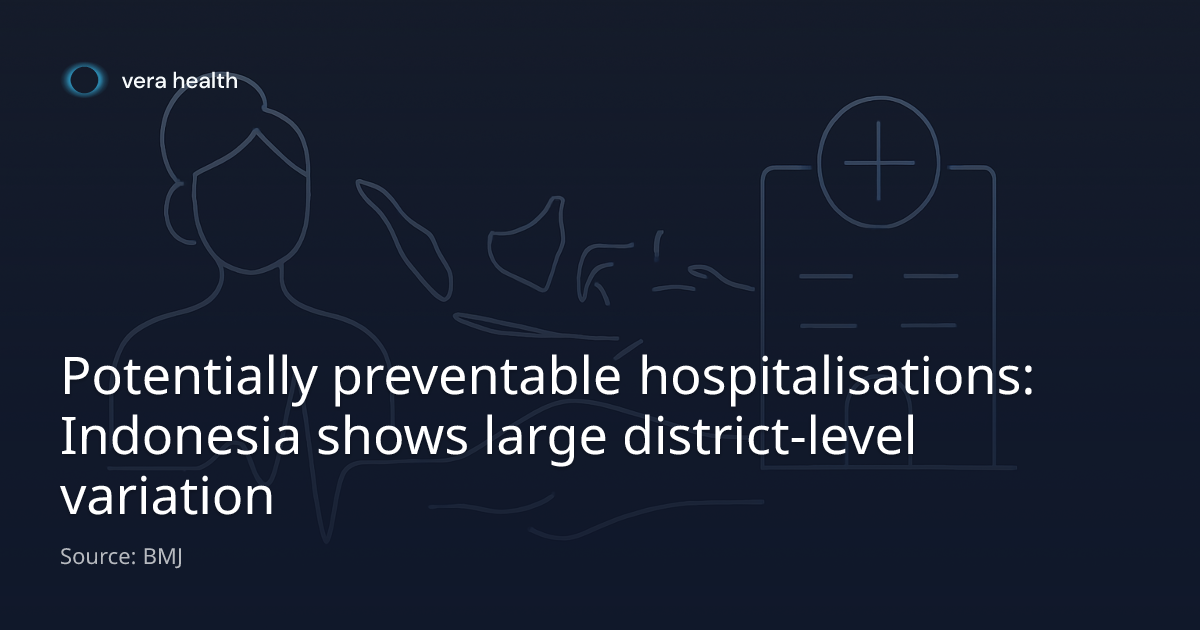 Potentially preventable hospitalisations: Indonesia shows large ...