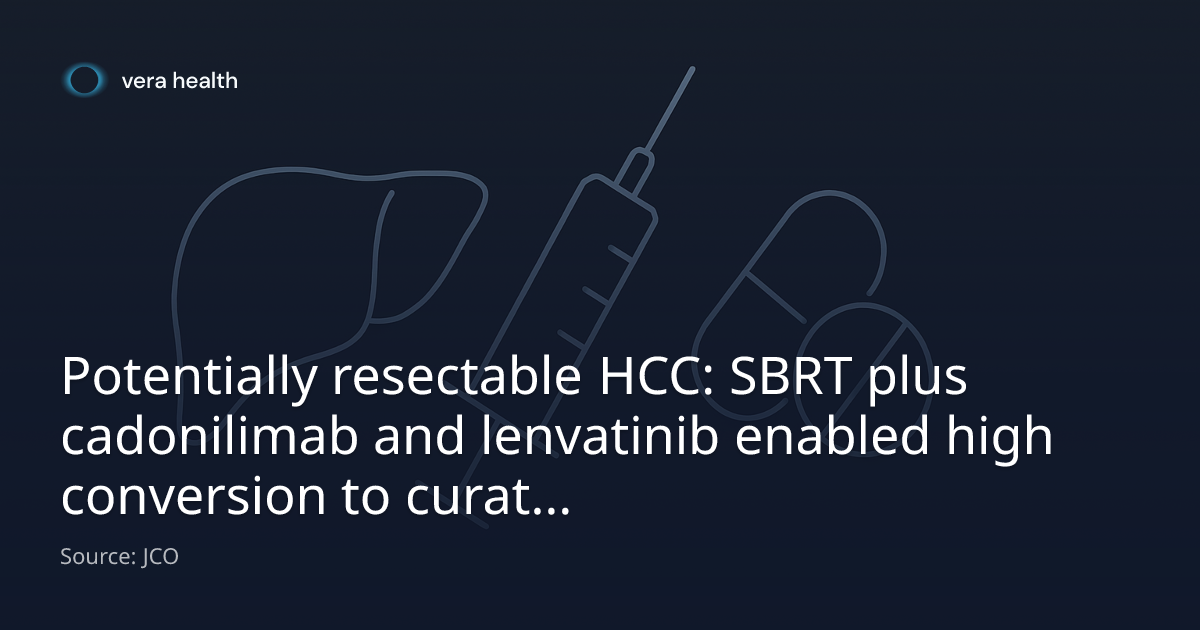Potentially resectable HCC: SBRT plus cadonilimab and lenvatinib ...
