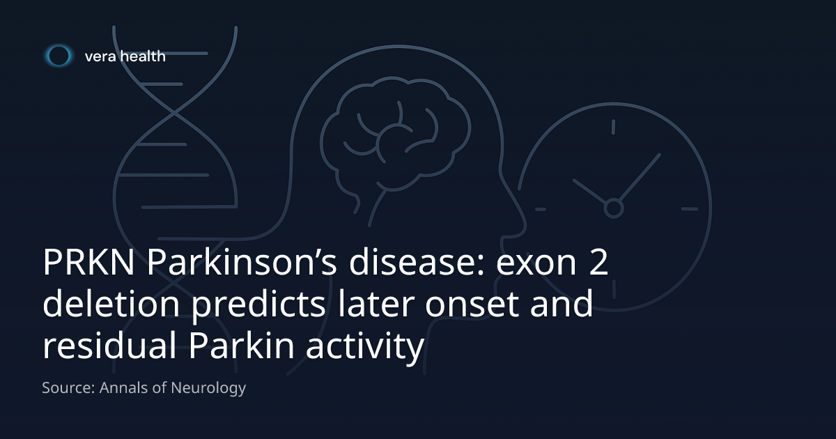PRKN Parkinson’s disease: exon 2 deletion predicts later onset and ...
