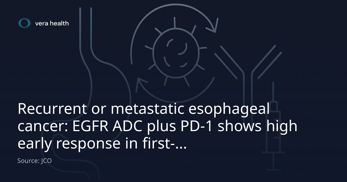 Recurrent or metastatic esophageal cancer: EGFR ADC plus PD-1 shows ...