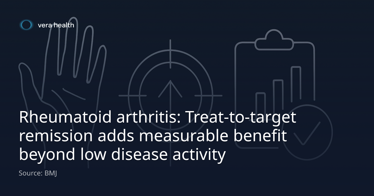 Rheumatoid arthritis: Treat-to-target remission adds measurable benefit ...