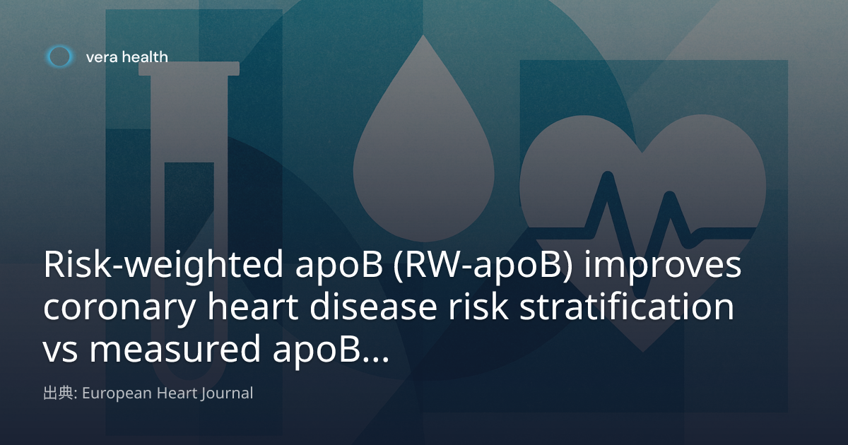 Risk-weighted apoB (RW-apoB) improves coronary heart disease risk ...