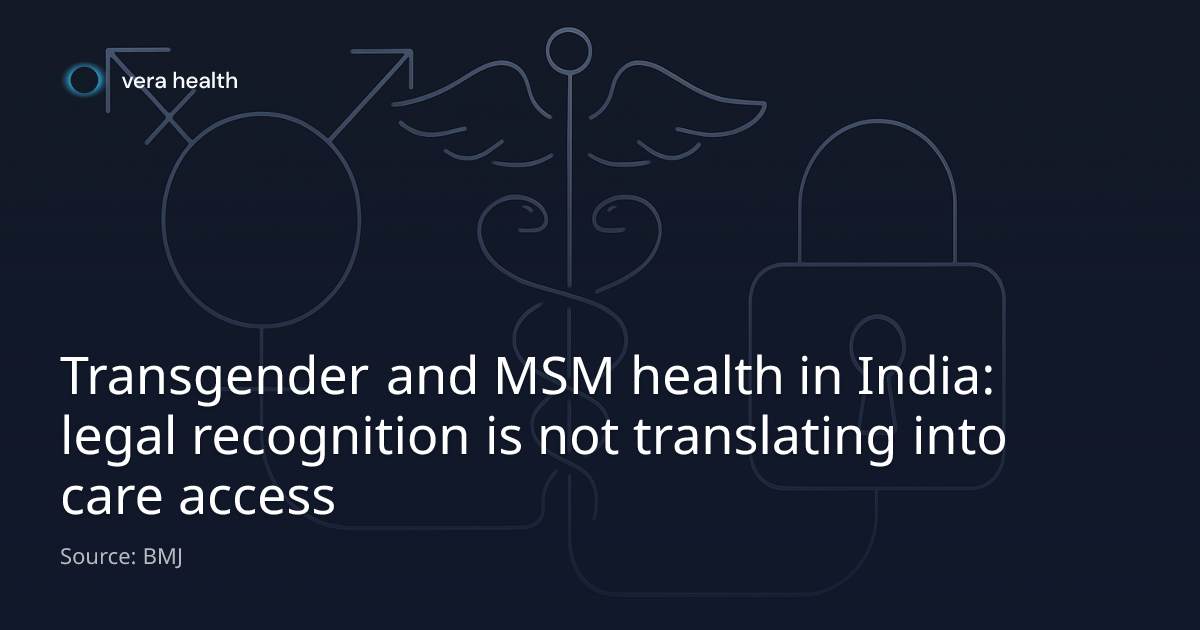 Transgender and MSM health in India: legal recognition is not ...